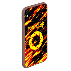 Чехол iPhone XS Max матовый Portal огненный стиль, цвет: 3D-коричневый — фото 2