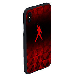 Чехол iPhone XS Max матовый Queen red poly, цвет: 3D-черный — фото 2