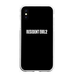 Чехол iPhone XS Max матовый Resident Evil 2 logo, цвет: 3D-белый