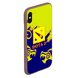 Чехол iPhone XS Max матовый Dota dragon steel, цвет: 3D-коричневый — фото 2