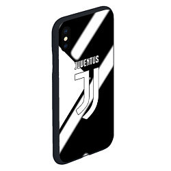 Чехол iPhone XS Max матовый Juventus geometry steel, цвет: 3D-черный — фото 2