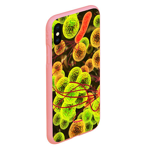 Чехол iPhone XS Max матовый Вирусы текстура / 3D-Баблгам – фото 2