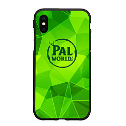 Чехол iPhone XS Max матовый Palworld green poly, цвет: 3D-черный