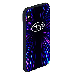 Чехол iPhone XS Max матовый Subaru neon energy, цвет: 3D-черный — фото 2