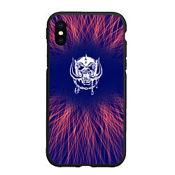 Чехол iPhone XS Max матовый Motorhead red energy, цвет: 3D-черный