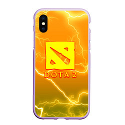 Чехол iPhone XS Max матовый DOTA storm, цвет: 3D-сиреневый