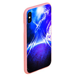 Чехол iPhone XS Max матовый Неоновый шторм текстура, цвет: 3D-баблгам — фото 2