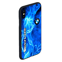 Чехол iPhone XS Max матовый BMW flower flame, цвет: 3D-черный — фото 2