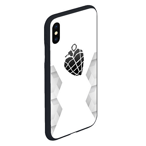 Чехол iPhone XS Max матовый Green Day white poly / 3D-Черный – фото 2