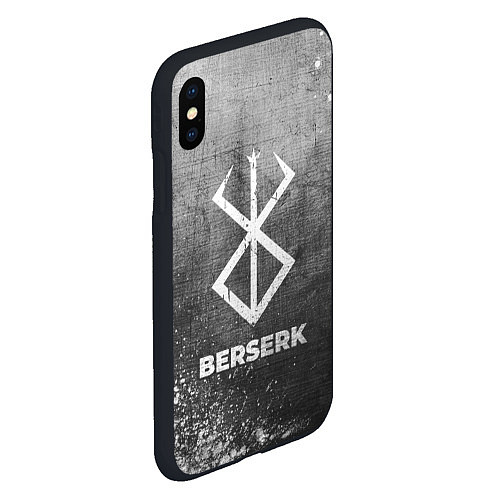 Чехол iPhone XS Max матовый Berserk - grey gradient / 3D-Черный – фото 2