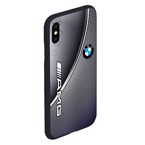 Чехол iPhone XS Max матовый BMW metalic auto metal / 3D-Черный – фото 2