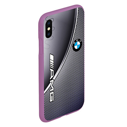 Чехол iPhone XS Max матовый BMW metalic auto metal / 3D-Фиолетовый – фото 2