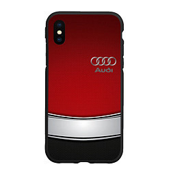 Чехол iPhone XS Max матовый Audi metal car steel, цвет: 3D-черный