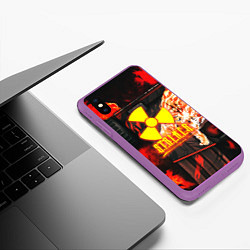 Чехол iPhone XS Max матовый Stalker howl, цвет: 3D-фиолетовый — фото 2