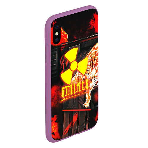 Чехол iPhone XS Max матовый Stalker howl / 3D-Фиолетовый – фото 2