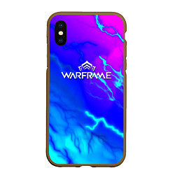 Чехол iPhone XS Max матовый Warframe neon storm, цвет: 3D-коричневый