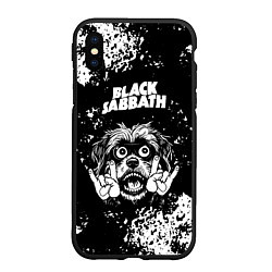 Чехол iPhone XS Max матовый Black Sabbath рок пес, цвет: 3D-черный