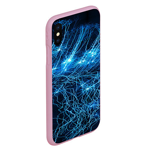 Чехол iPhone XS Max матовый Оптические волны / 3D-Розовый – фото 2