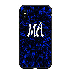 Чехол iPhone XS Max матовый Maneskin blue energy, цвет: 3D-черный