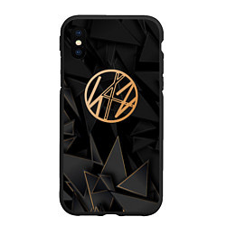 Чехол iPhone XS Max матовый Stray Kids golden poly, цвет: 3D-черный