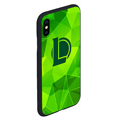 Чехол iPhone XS Max матовый League of Legends green poly, цвет: 3D-черный — фото 2