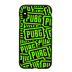 Чехол iPhone XS Max матовый PUBG pattern game, цвет: 3D-черный