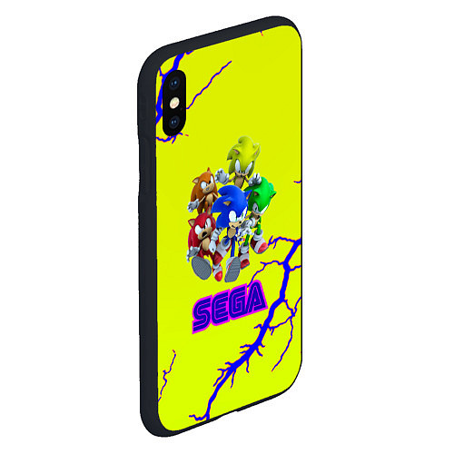 Чехол iPhone XS Max матовый Sonic storm / 3D-Черный – фото 2