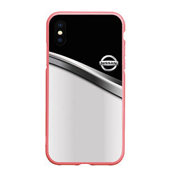 Чехол iPhone XS Max матовый Nissan logo auto, цвет: 3D-баблгам