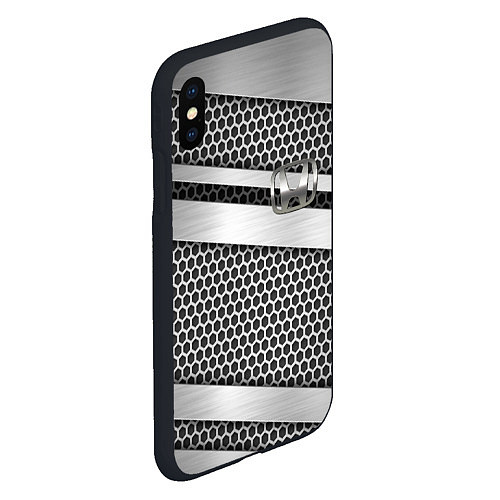 Чехол iPhone XS Max матовый Honda metal steel / 3D-Черный – фото 2