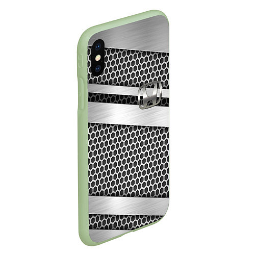 Чехол iPhone XS Max матовый Honda metal steel / 3D-Салатовый – фото 2