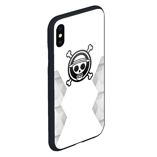 Чехол iPhone XS Max матовый One Piece white poly / 3D-Черный – фото 2