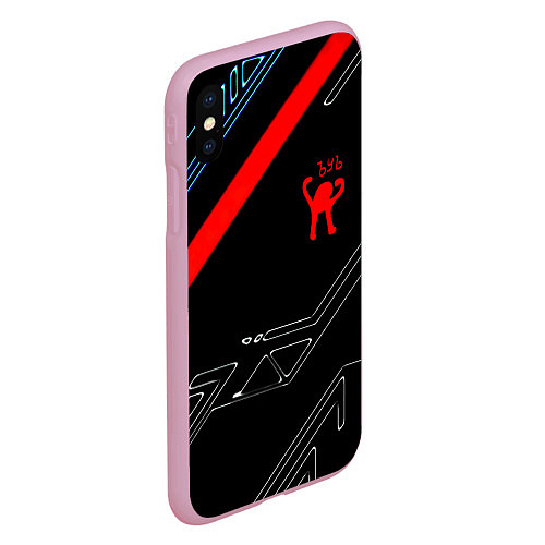 Чехол iPhone XS Max матовый Ъуъ Съука sport geometry / 3D-Розовый – фото 2