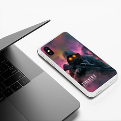 Чехол iPhone XS Max матовый Stalker 2 радиоактивный дым, цвет: 3D-белый — фото 2