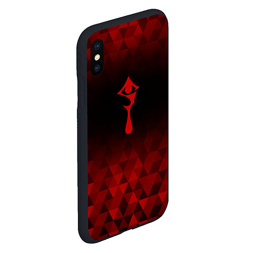 Чехол iPhone XS Max матовый Hellsing red poly / 3D-Черный – фото 2