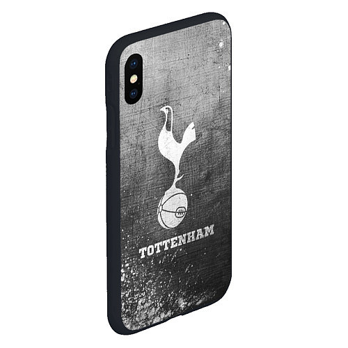 Чехол iPhone XS Max матовый Tottenham - grey gradient / 3D-Черный – фото 2