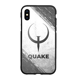 Чехол iPhone XS Max матовый Quake - white gradient, цвет: 3D-черный