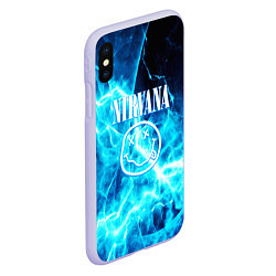 Чехол iPhone XS Max матовый Nirvana electro, цвет: 3D-светло-сиреневый — фото 2