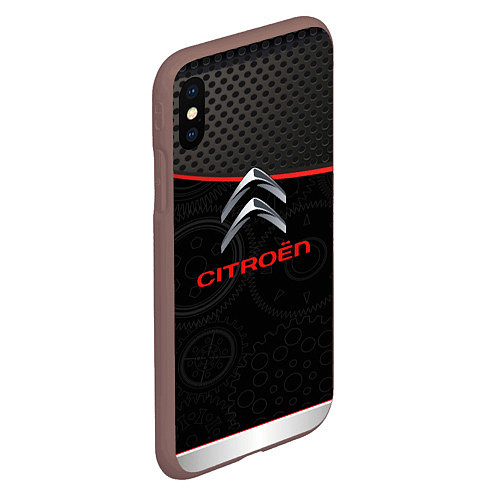 Чехол iPhone XS Max матовый Citroen auto car / 3D-Коричневый – фото 2