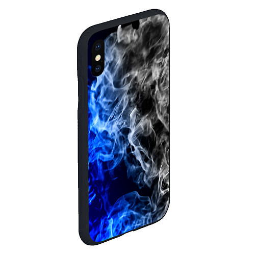 Чехол iPhone XS Max матовый Столкновение дыма / 3D-Черный – фото 2