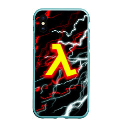 Чехол iPhone XS Max матовый Half life storm logo, цвет: 3D-мятный