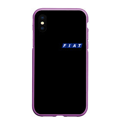 Чехол iPhone XS Max матовый FIAT logo auto, цвет: 3D-фиолетовый