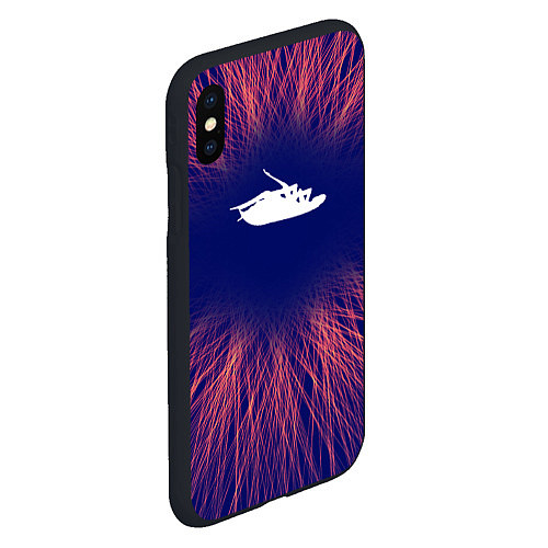 Чехол iPhone XS Max матовый Papa Roach red energy / 3D-Черный – фото 2