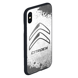 Чехол iPhone XS Max матовый Citroen - white gradient, цвет: 3D-черный — фото 2