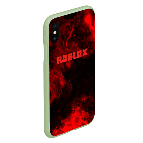 Чехол iPhone XS Max матовый Roblox space / 3D-Салатовый – фото 2