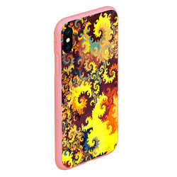 Чехол iPhone XS Max матовый Оптические фрактальные узоры, цвет: 3D-баблгам — фото 2