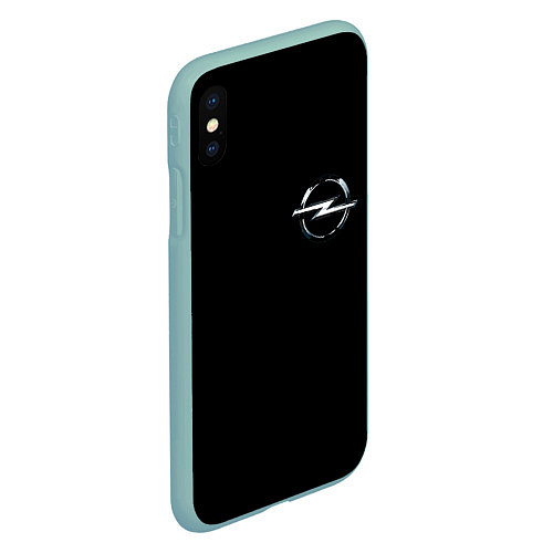 Чехол iPhone XS Max матовый Opel logo auto / 3D-Мятный – фото 2