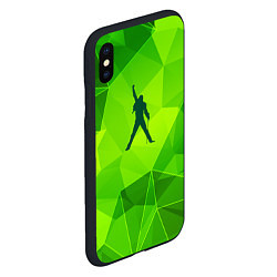 Чехол iPhone XS Max матовый Queen green poly, цвет: 3D-черный — фото 2