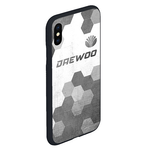 Чехол iPhone XS Max матовый Daewoo - white gradient посередине / 3D-Черный – фото 2