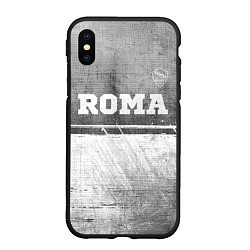 Чехол iPhone XS Max матовый Roma - grey gradient посередине, цвет: 3D-черный