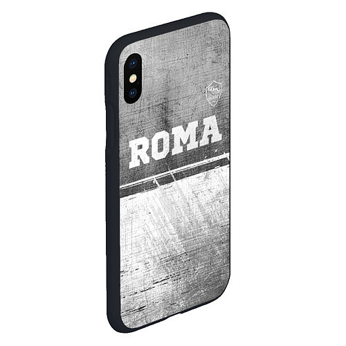 Чехол iPhone XS Max матовый Roma - grey gradient посередине / 3D-Черный – фото 2